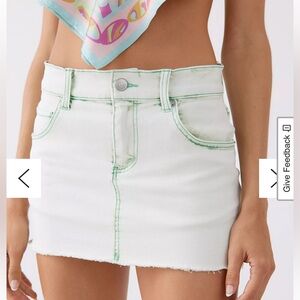 UO Amanda Denim Micro Mini Skirt